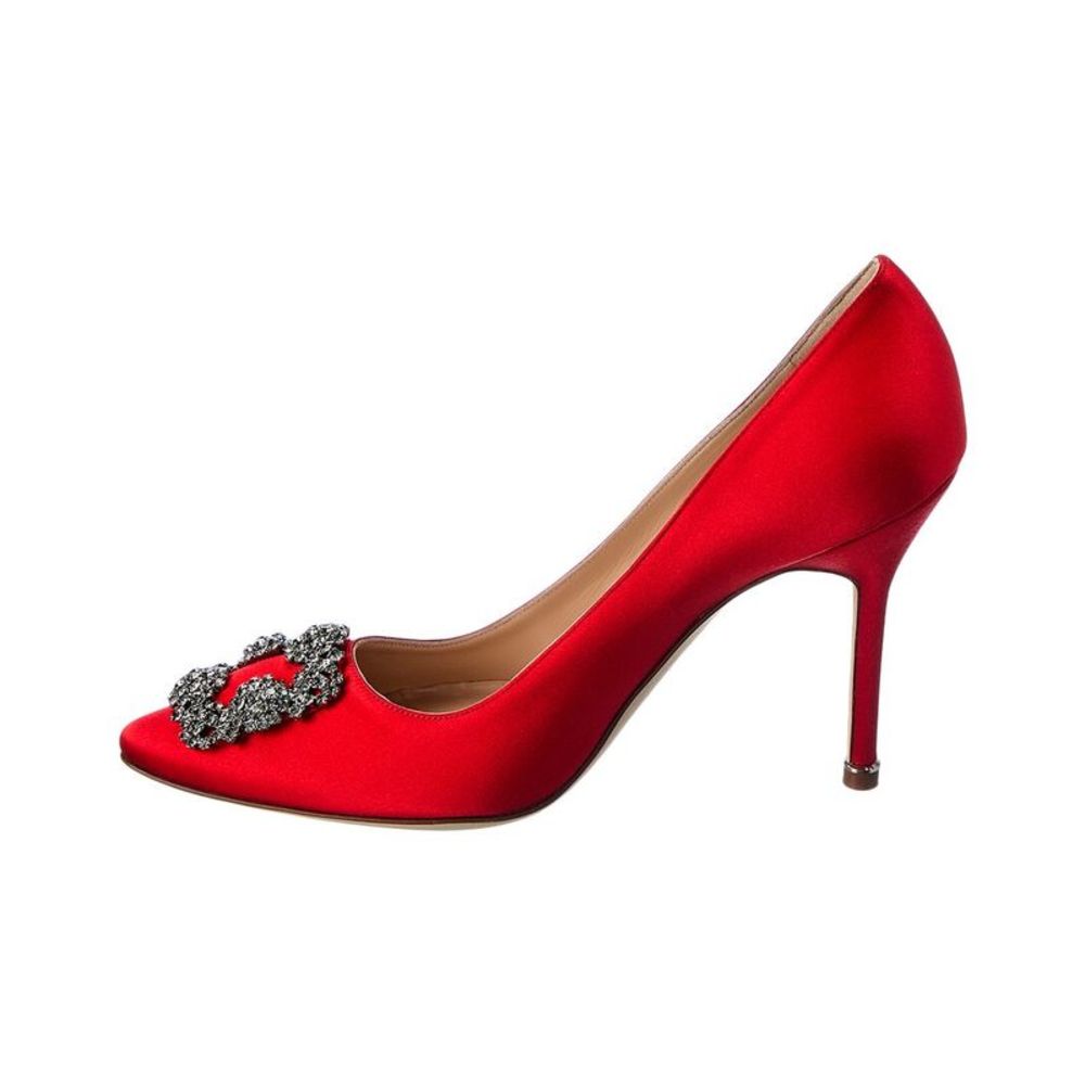 Manolo Blahnik Hangisi 105 Satin Pump - Picture 2 of 5